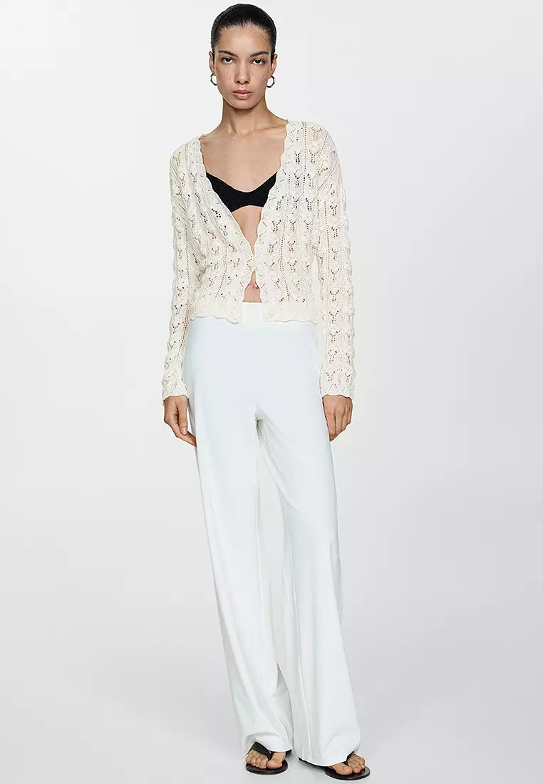 Mango crochet cardigan cheap