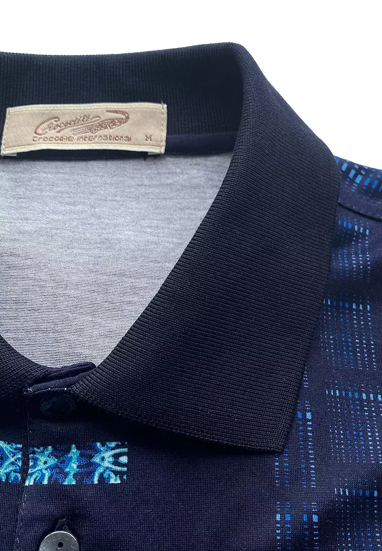 Crocodile DIAMOND 1809 Navy - Kaos Kerah Pria Men Polo Original Relax fit - Katun