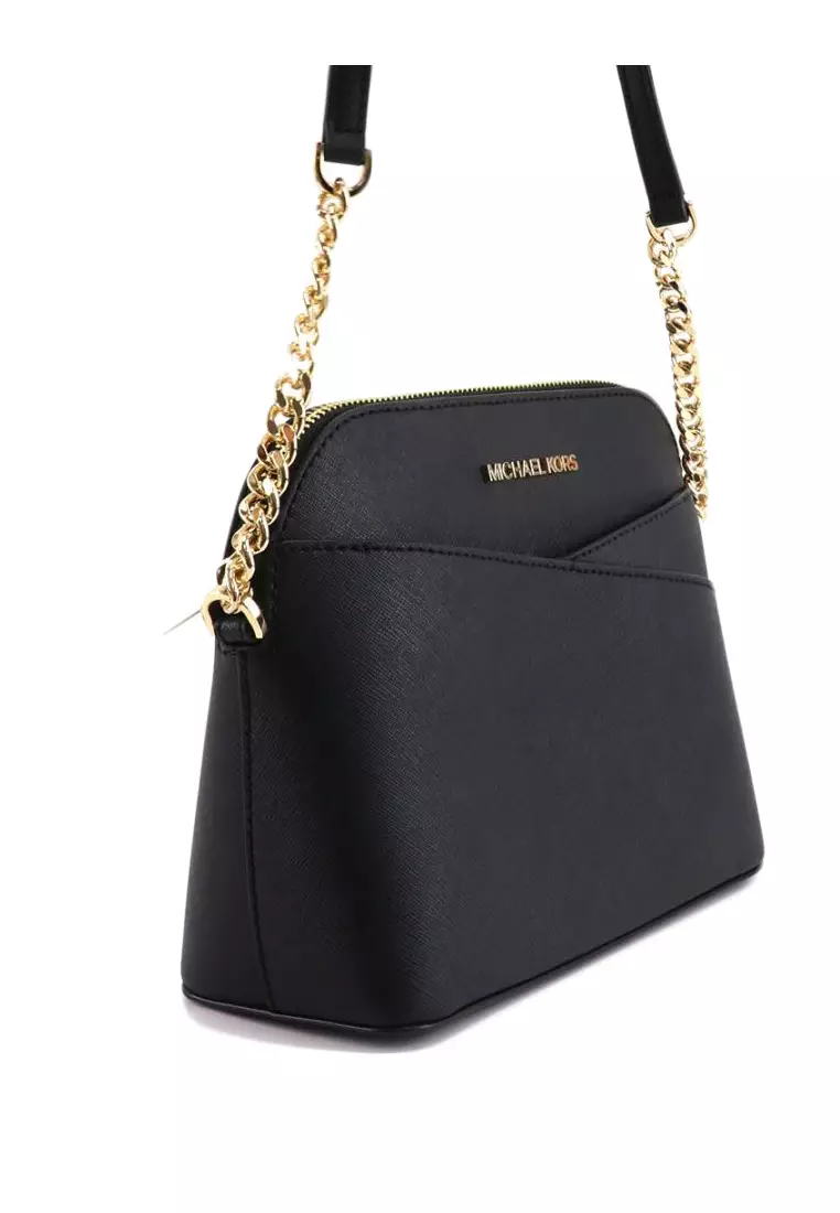 Michael kors black dome crossbody hotsell