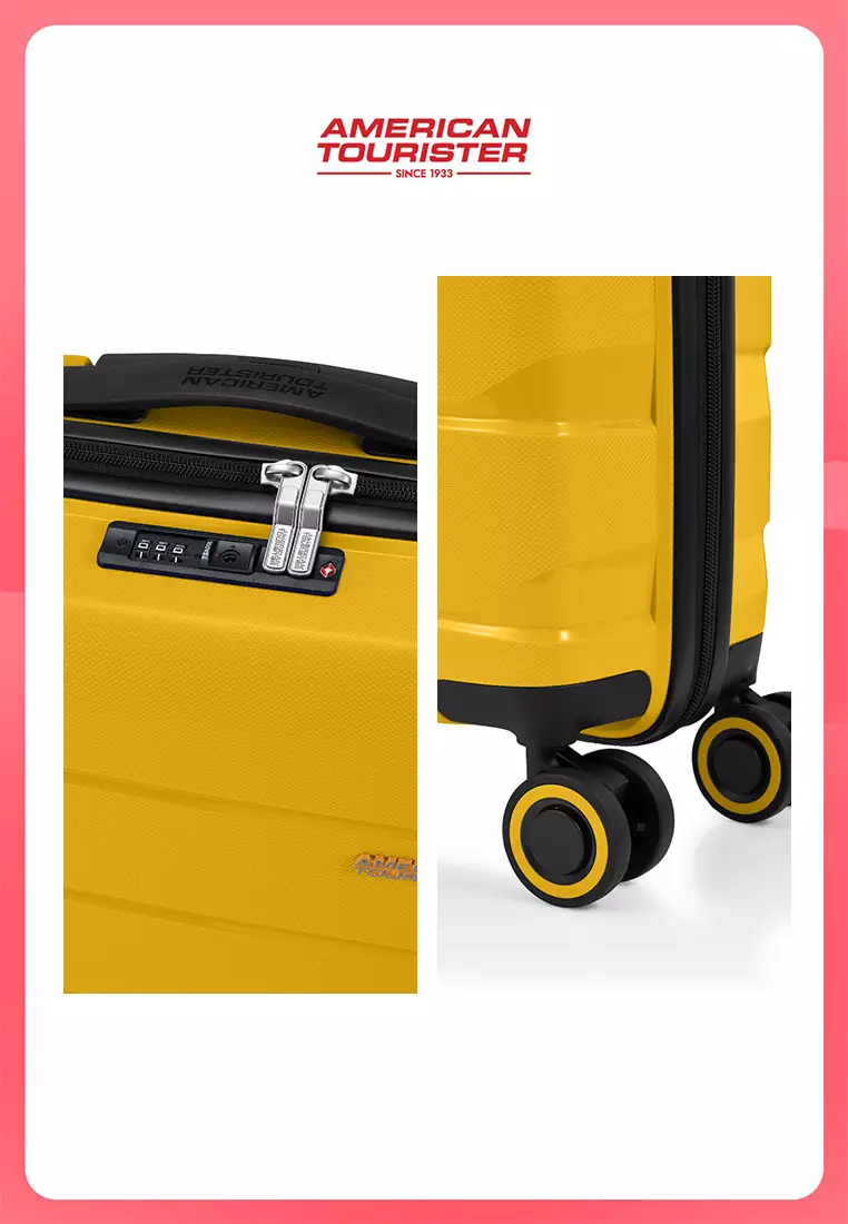 American Tourister Koper Hardcase Air Move Cabin 20 inch-Golden Yellow