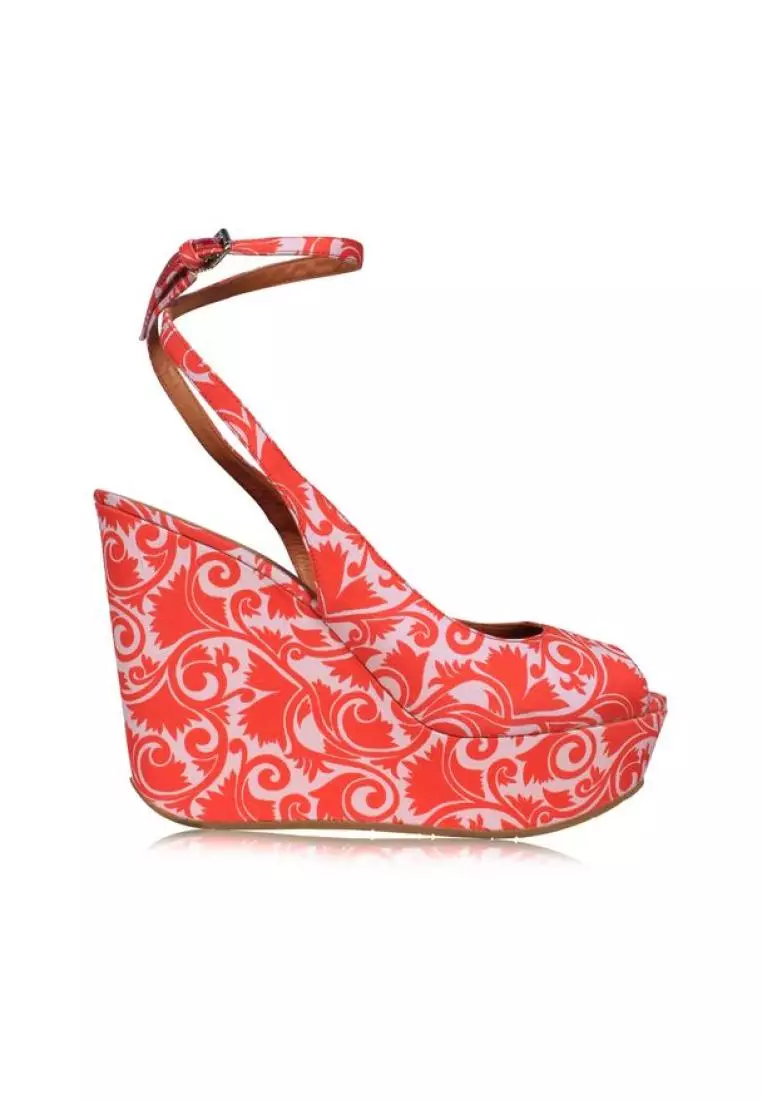 Red sales platform wedges