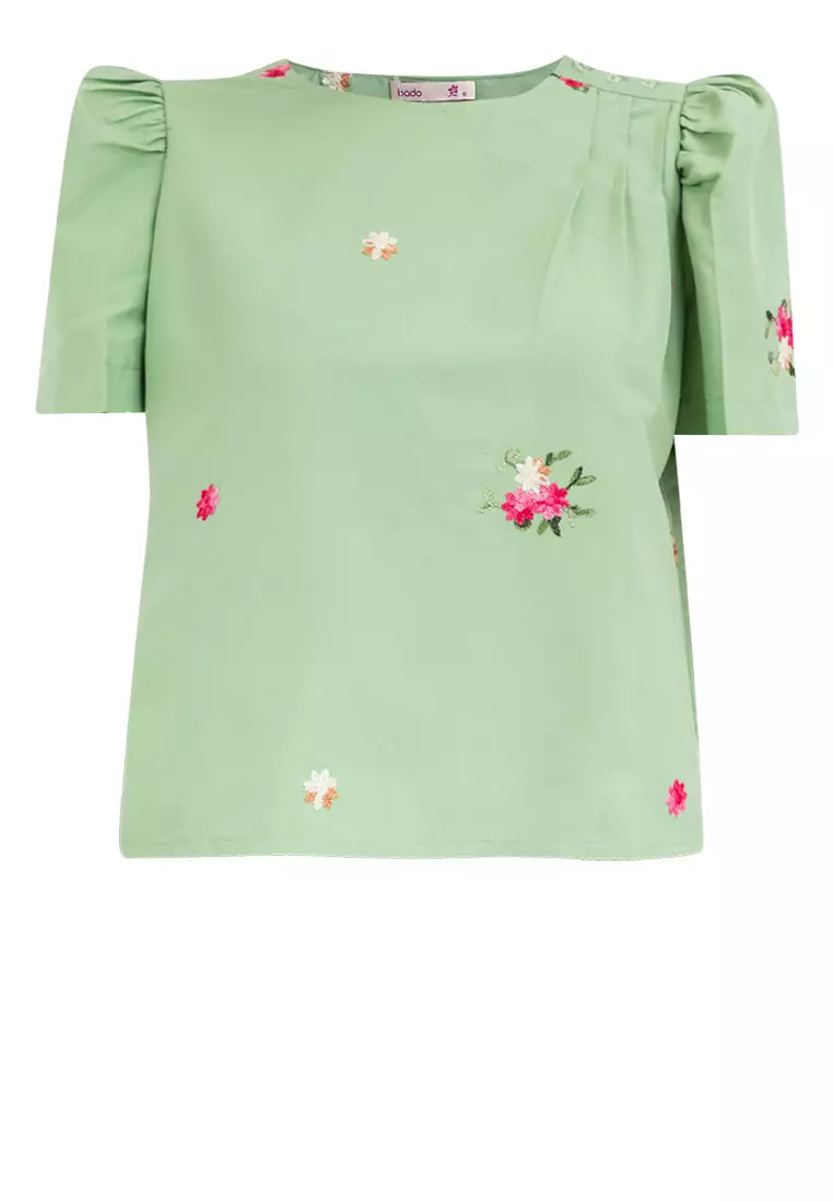 AMIHAN Filipiniana Side Pleated Blouse