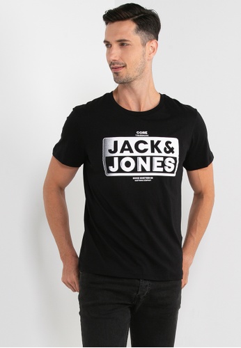 Jack & Jones black Kim Short Sleeves Crew Neck Tee 5F94EAA14169F3GS_1