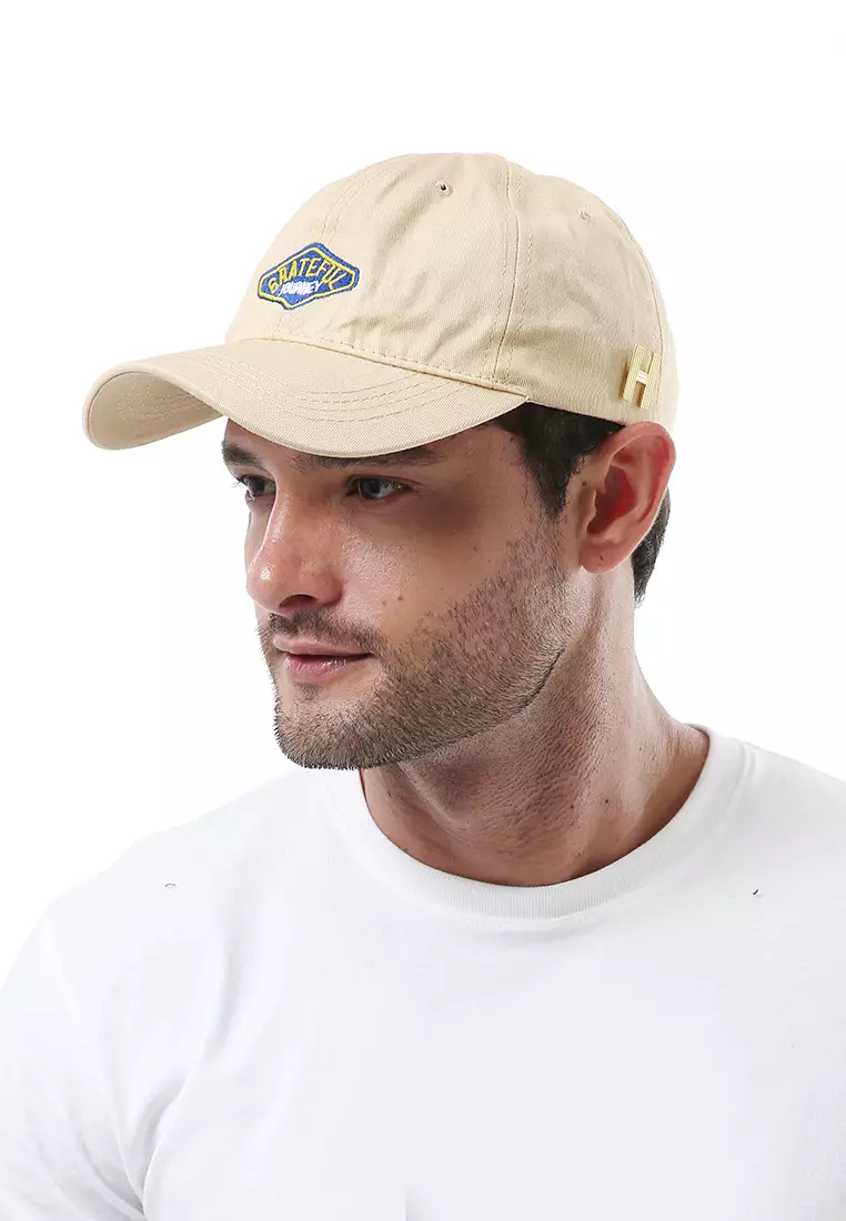 Jahari Aksesoris Fashion Pria Wanita Topi Baseball Kasual Logo Grateful Resizable Strap Material Cotton ORIGINAL - Beige
