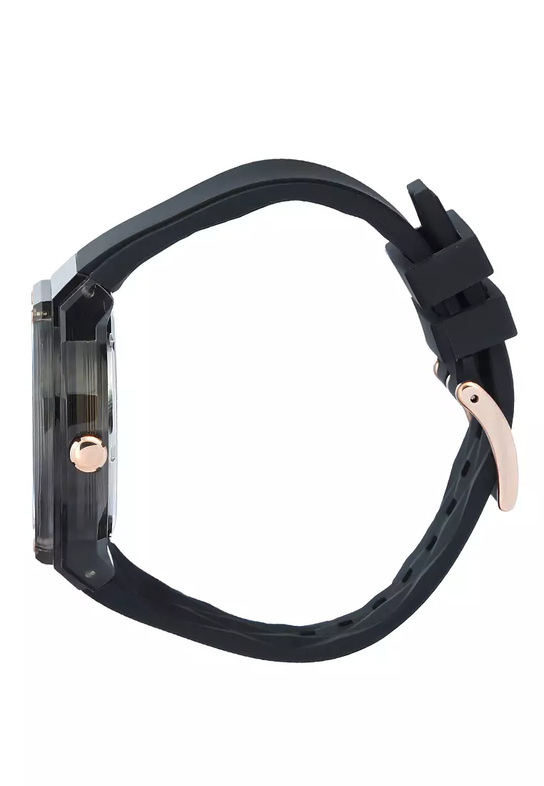 Expedition Exp Chronograph - Jam Tangan Analog Wanita - Black Case - Black Rubber Strap - 6859 BFRRGBA