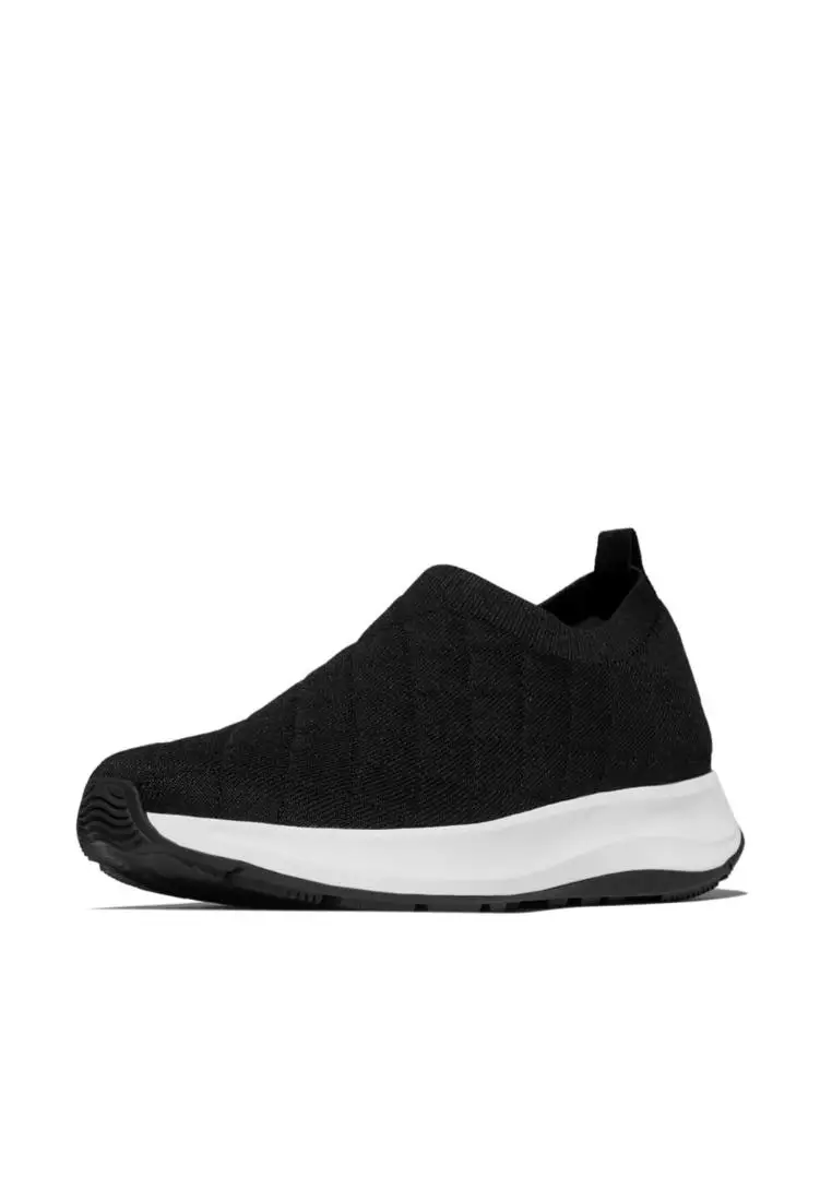 F-Mode Flow Quilted-Knit Slip-On Sneakers