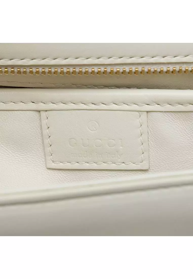 Pre-Loved Gucci Small Calfskin Bamboo Diva Top Handle Bag