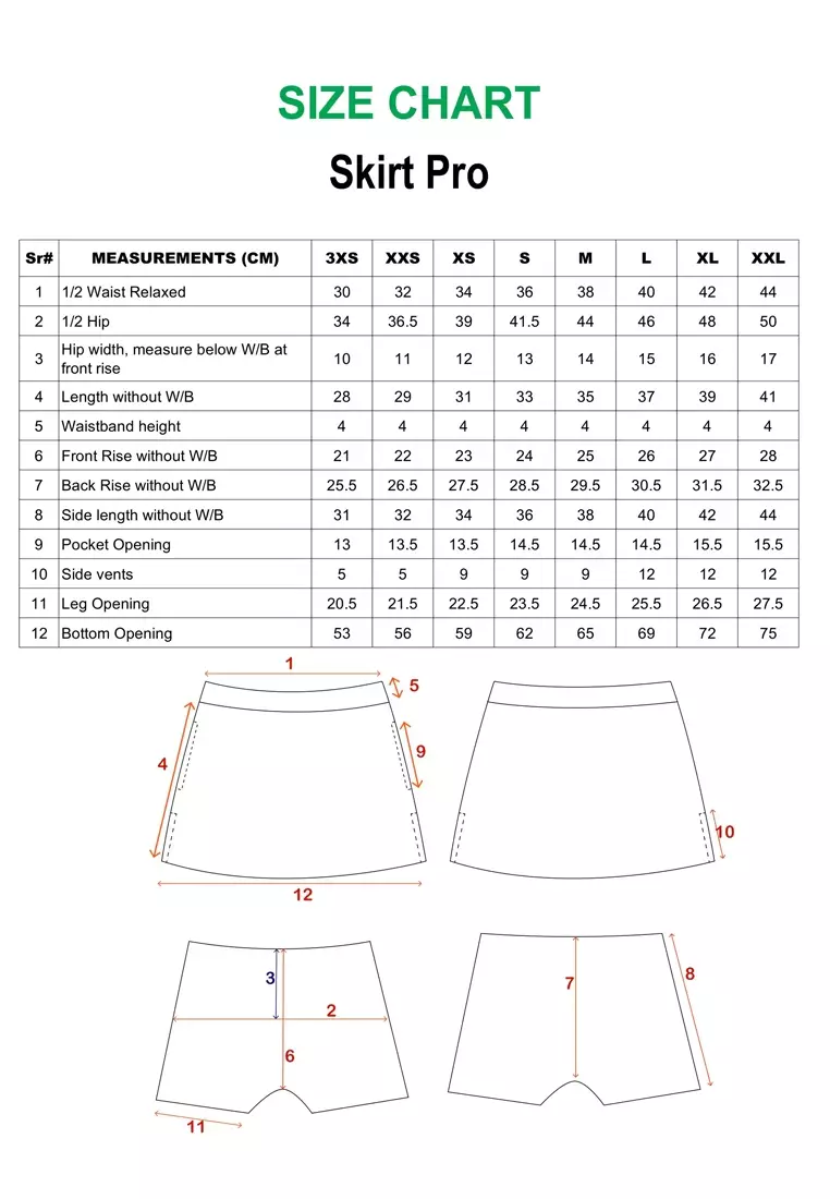 Table Tennis Pro skirt Black - 1809-0301	