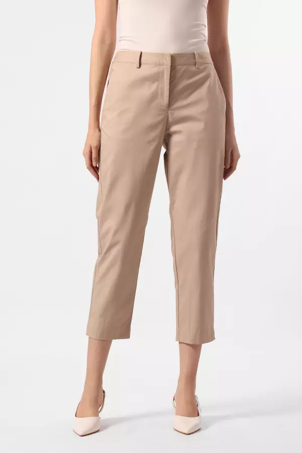 MINIMAL - Sinara - Reg Fit Chinos With Slit - Beige Warna Beige