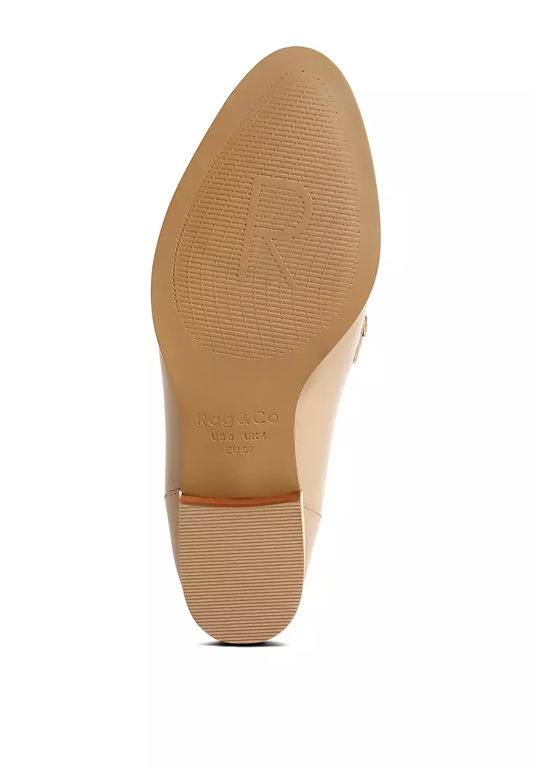 Nude Leather Slip-on