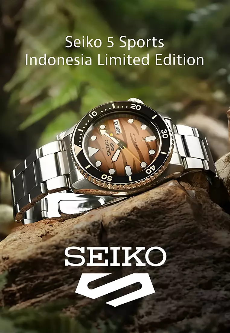 Seiko 5 Sports Harimau Sumatera SRPL45K1 - Jam Tangan Analog Pria - Indonesian Exclusive Model Limited Edition of 1000pcs