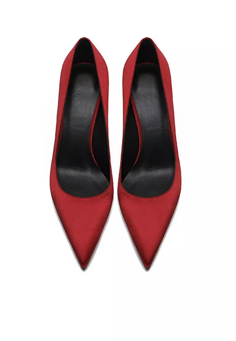10CM Silk Fabrics Pointed High Heel Shoes HZL213