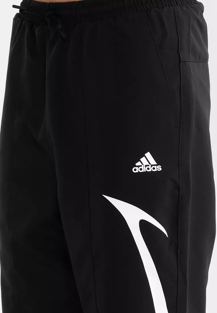 Mens black adidas hot sale tracksuit bottoms