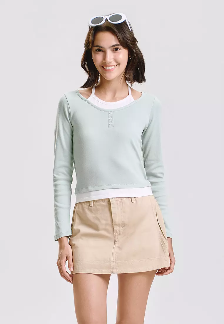 Long Sleeved Twofer Top