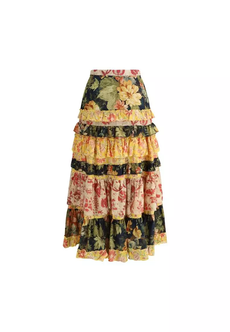 網上選購Valentino Long Flounce Skirt with Ruffled 2025 系列
