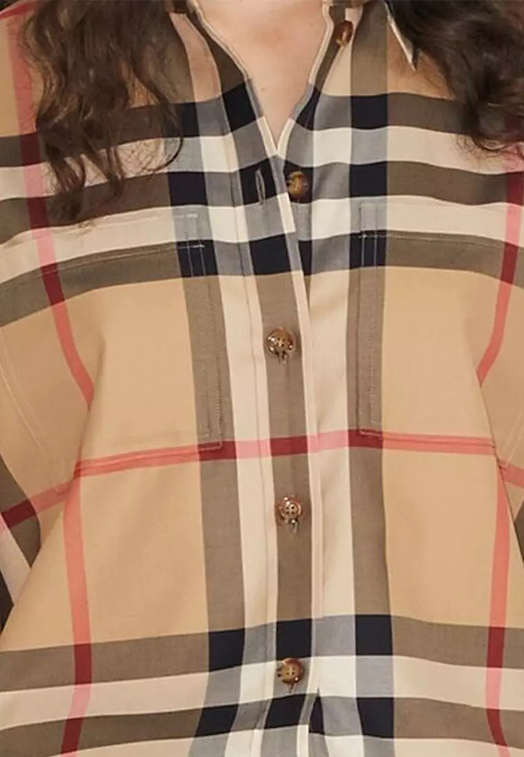 Buy BURBERRY Check Cotton Shirt in Archive Beige 2025 Online