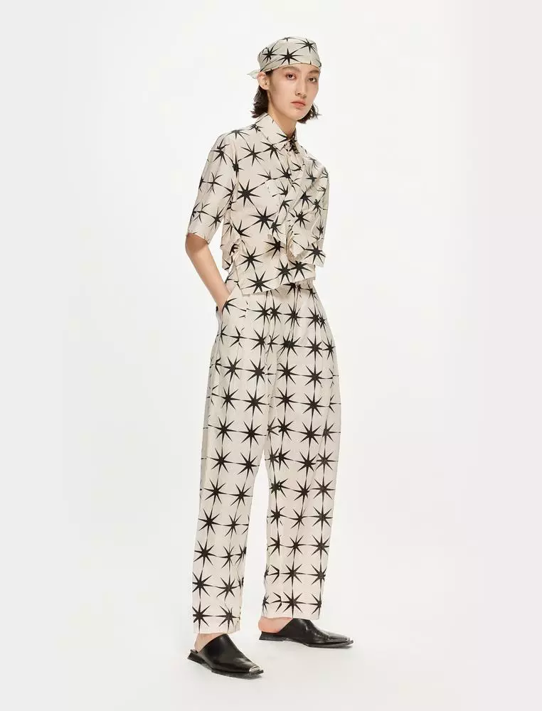 Loose Star Pattern Everyday Casual Short Sleeve Shirt