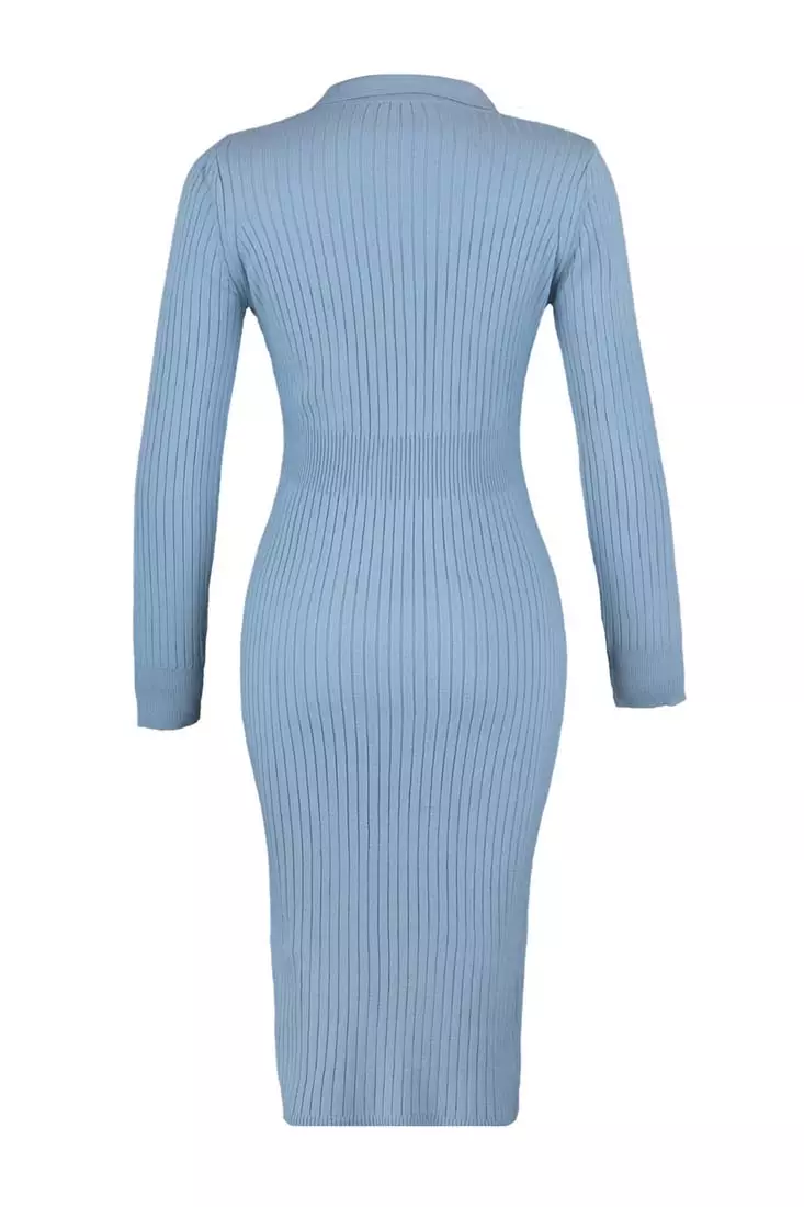 Buy Trendyol Long Sleeves Knit Polo Dress 2024 Online ZALORA Singapore
