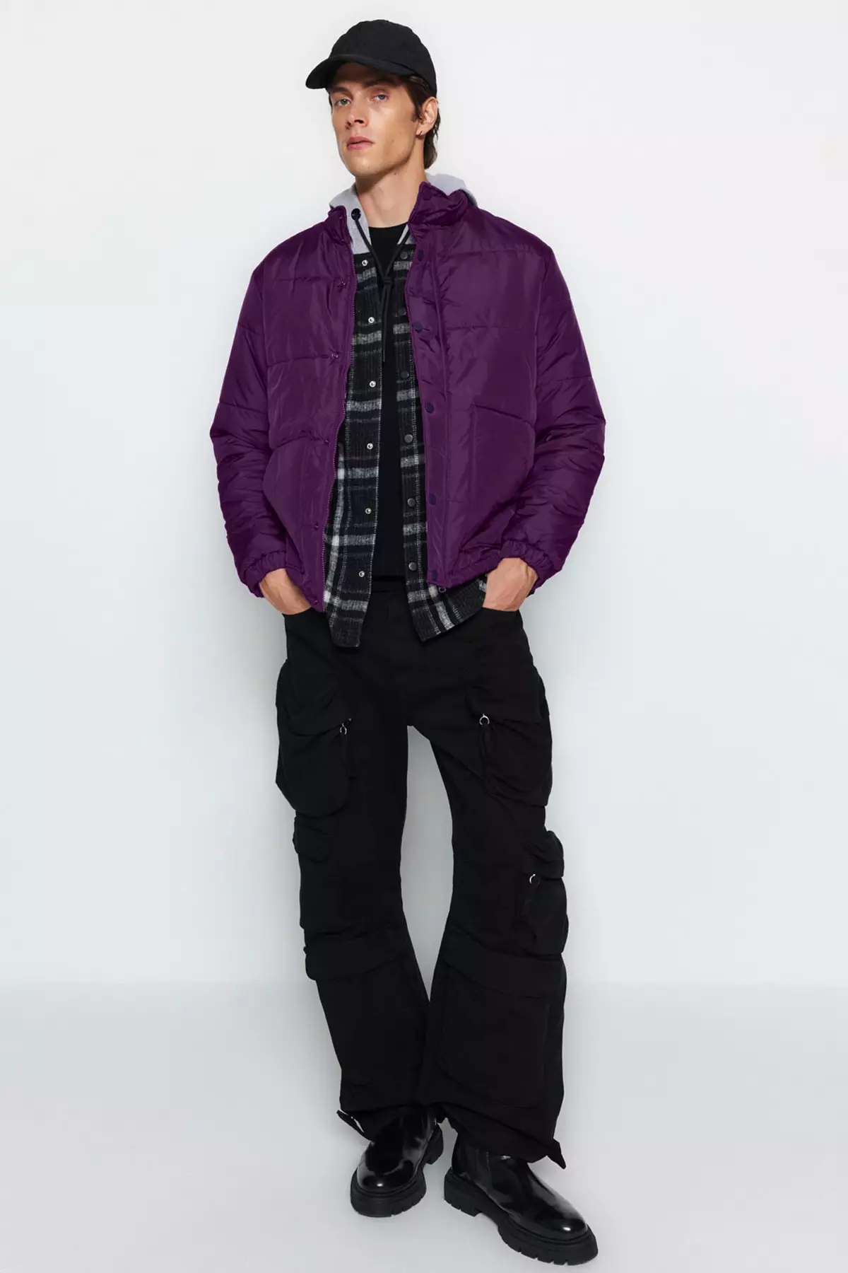 Mens purple 2025 winter coat