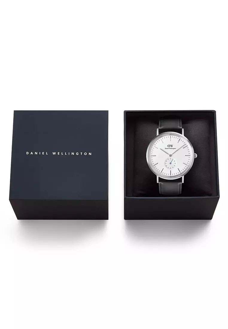 Classic 40mm Multi-Eye Sheffield Off-White Silver Sunray Silver Men Watch stainless steel Leather strap watch DW Official Authentic Original
