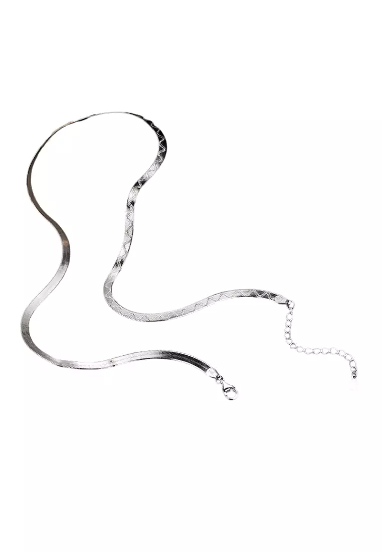 Buy Lara Summer Snake Chain S925 Silver Necklace Online | ZALORA Malaysia