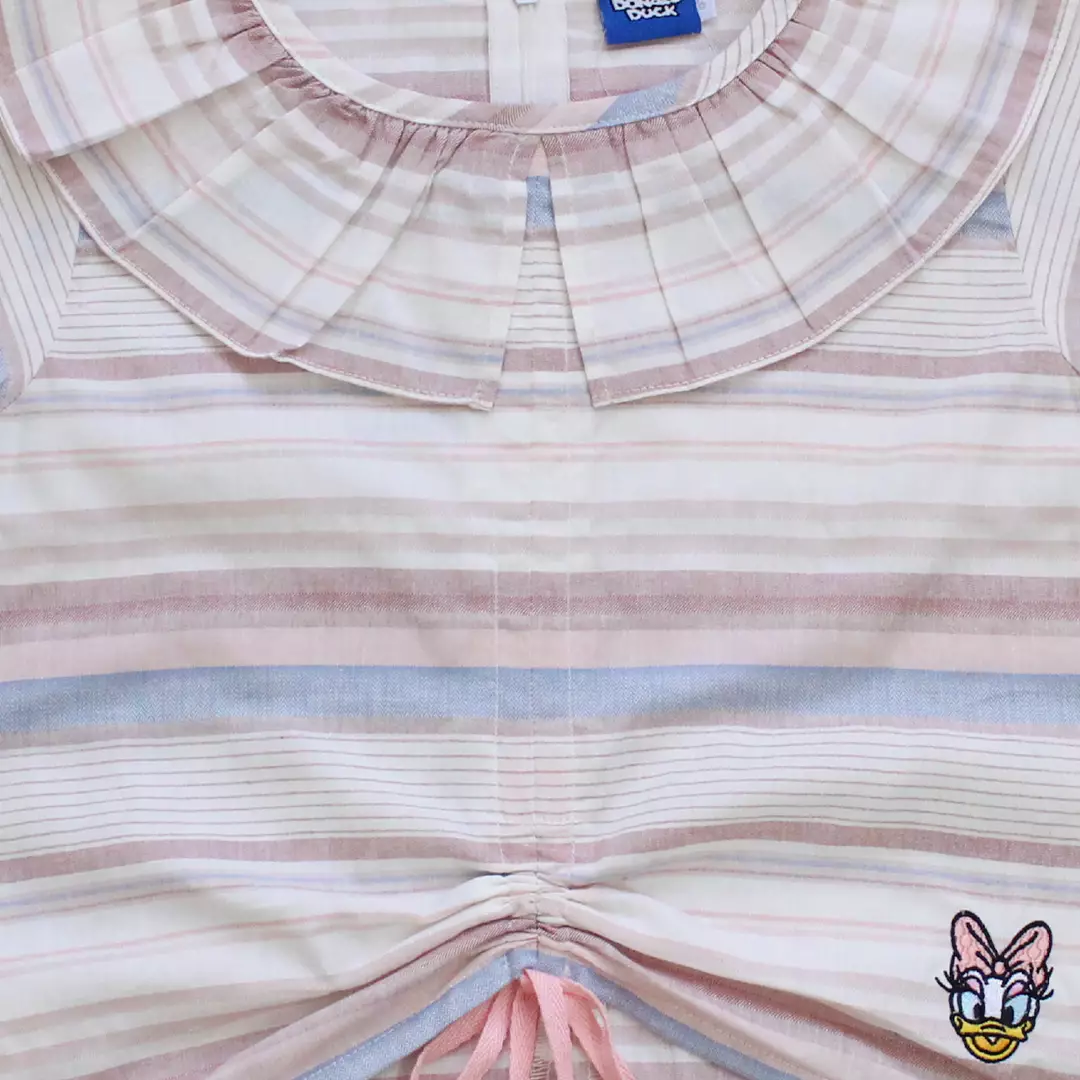 Blouse/ Blus Lengan Pendek Anak Perempuan Peach/ Daisy Classic Campus