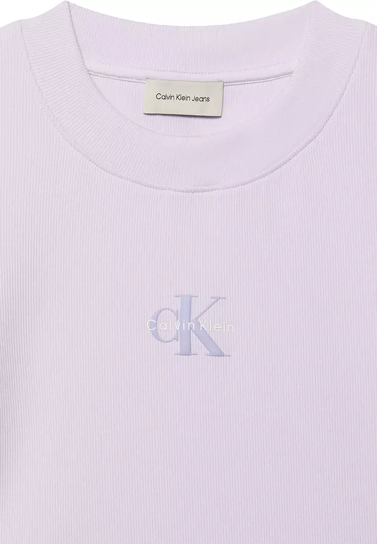 修身短版商標T恤 - Calvin Klein Jeans