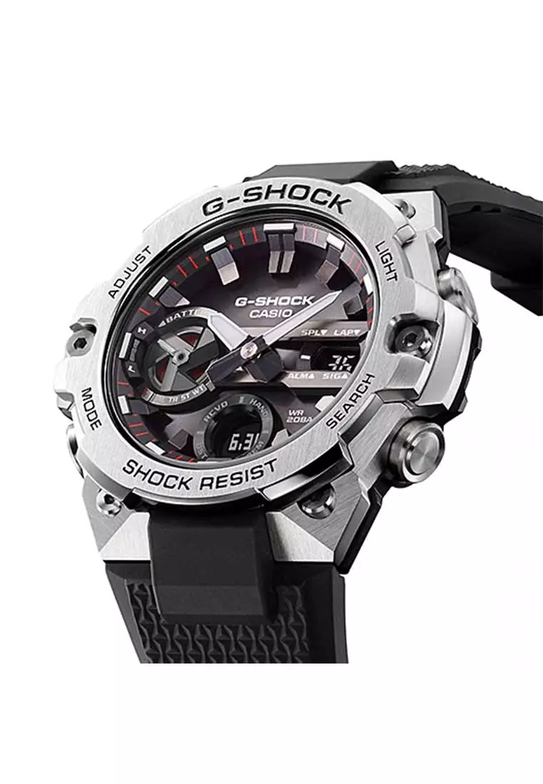 Casio G-SHOCK Jam Tangan Pria - Black Silver - Resin - GST-B400-1ADR