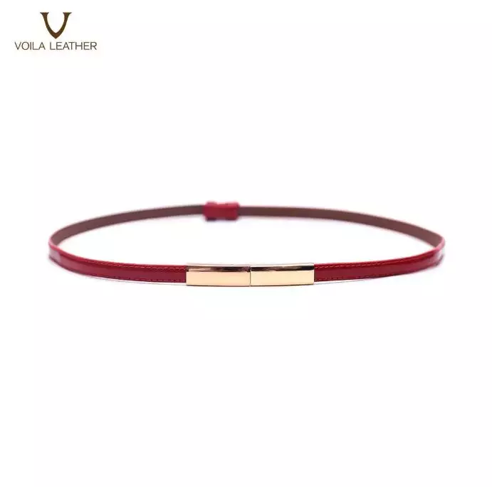 VOILA LEATHER Ikat Pinggang Wanita Kulit Asli Genuine Leather Women Belt ELSA RED