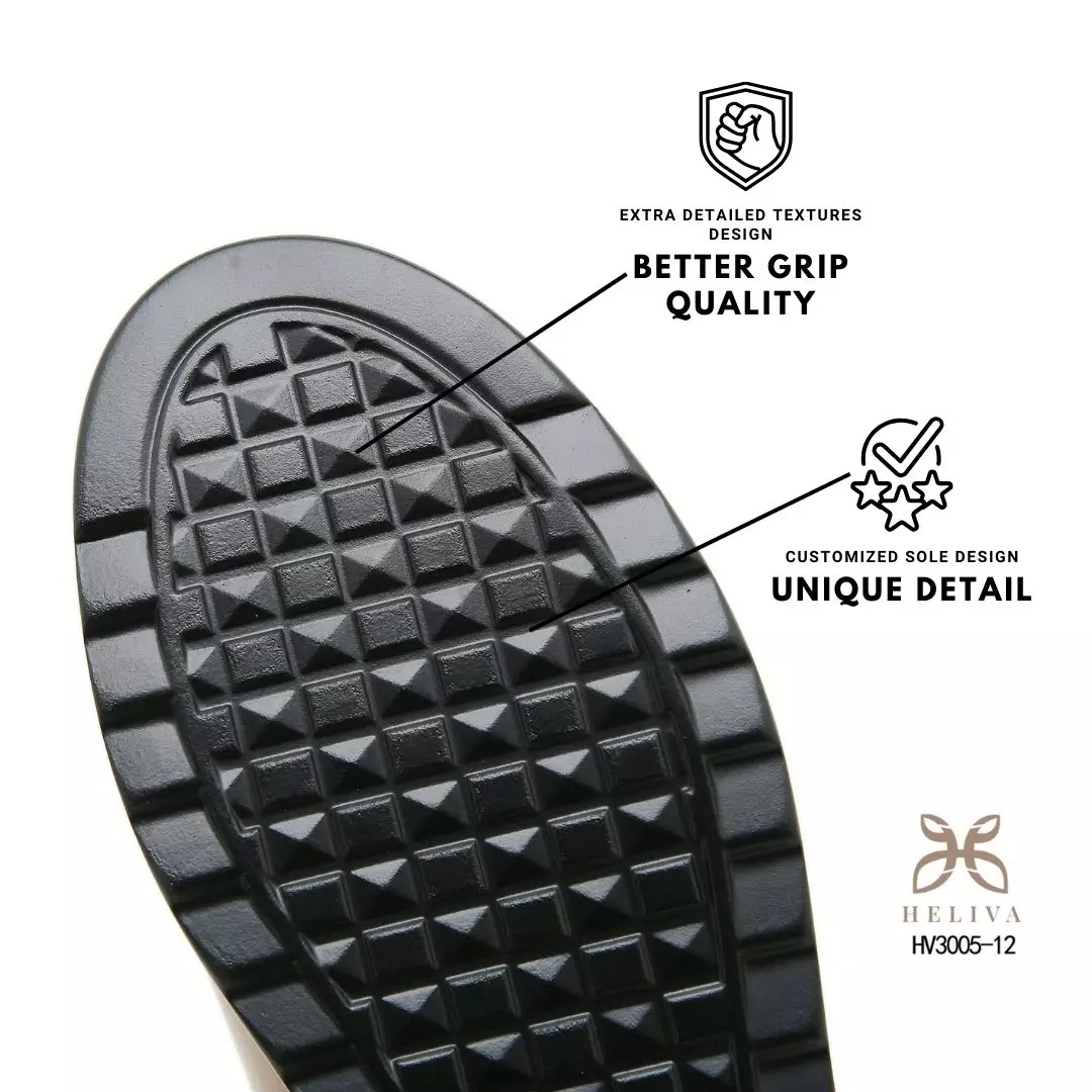 Heliva Mikha Glossy Strap Wedges with Feminine Charm Heel 5.5cm HV3005-12