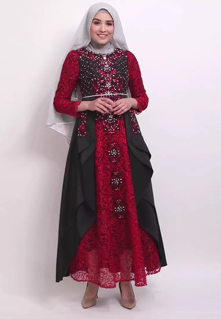 Bibiq Gamis Brokat Satin