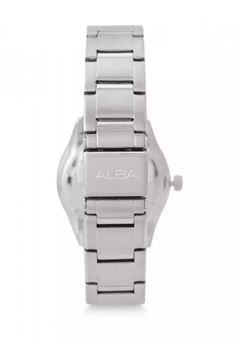 Jam Tangan Wanita Alba Original Garansi Resmi Strap Stainless Steel Silver AH7L75 AH7L75X1 Silver