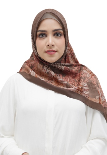 Buttonscarves brown Buttonscarves Les Amities Reborn Voile Square Mocha E8DA1AAA154725GS_1