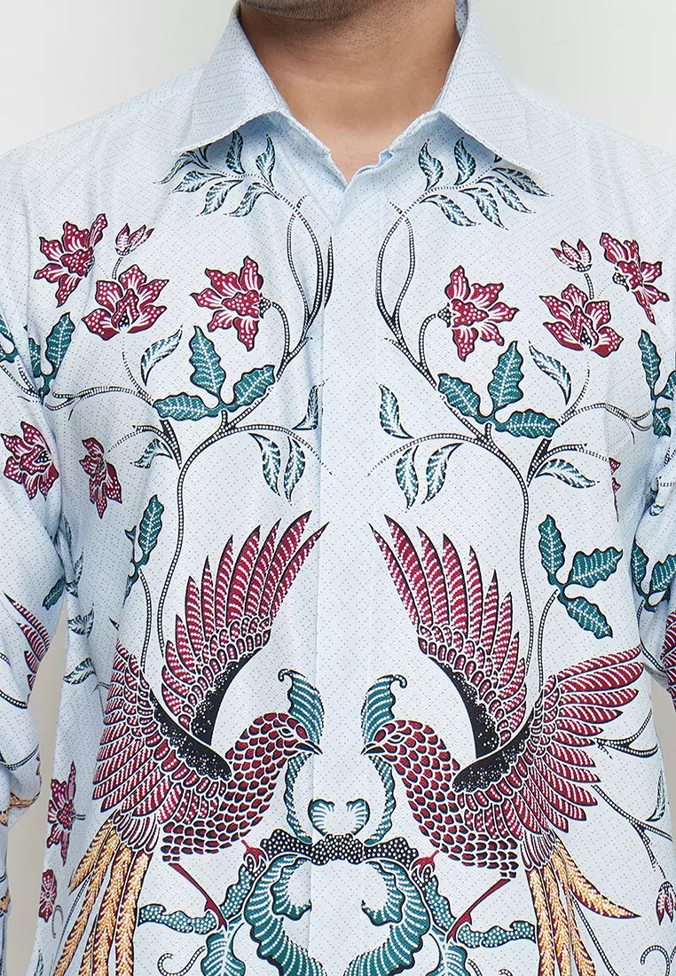Exclusive Regfit Narel Kemeja Batik Pria Lengan Panjang