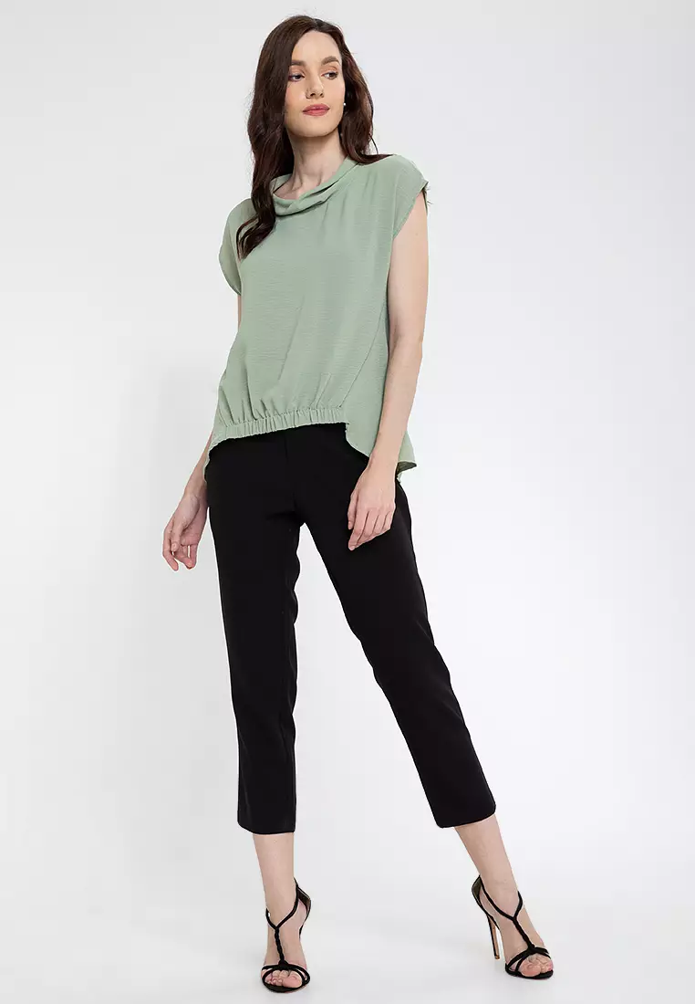 Latrice Cowl Neck Continuous Sleeve Top