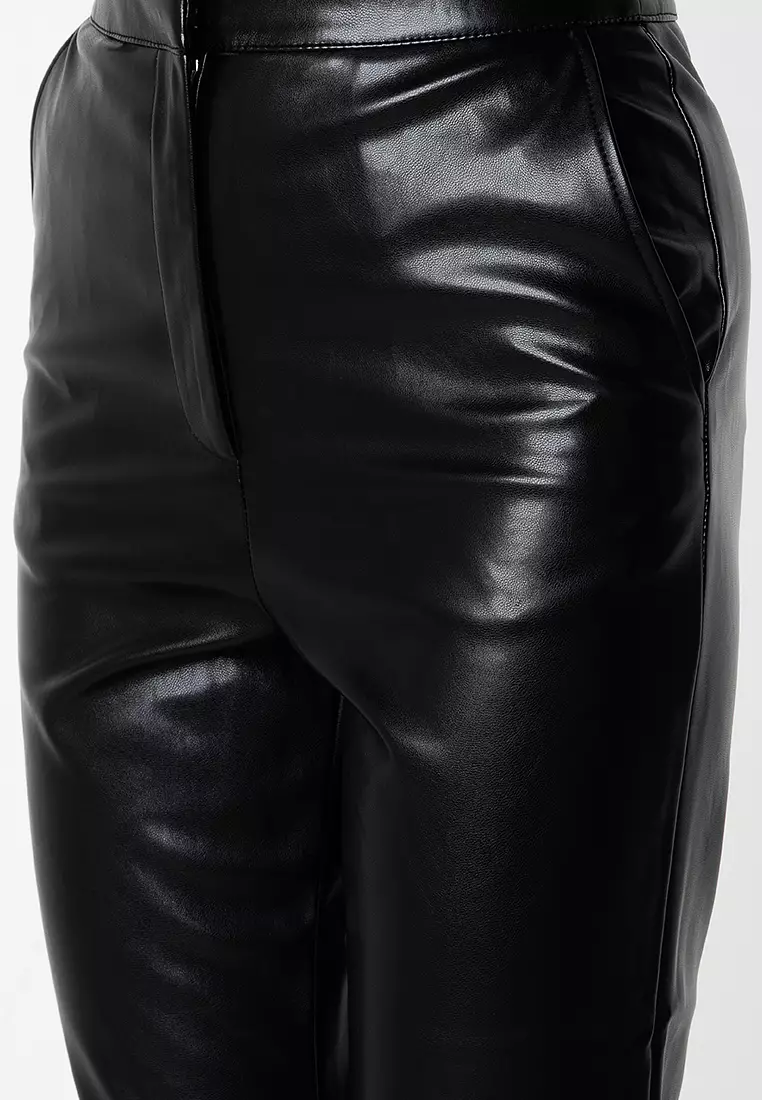 Buy ASOS Design Leather Look Kick Flare Trouser 2024 Online | ZALORA