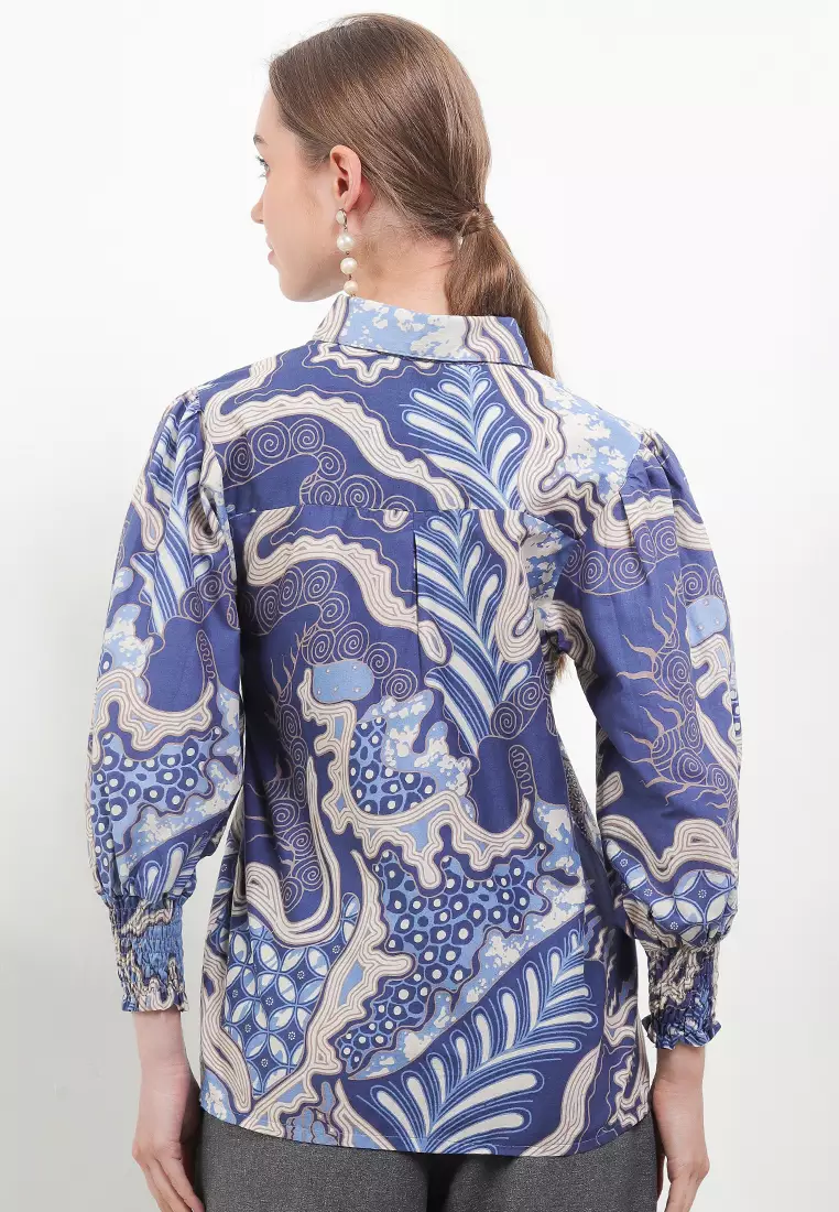 Ginny Blouse Batik Katun Wanita