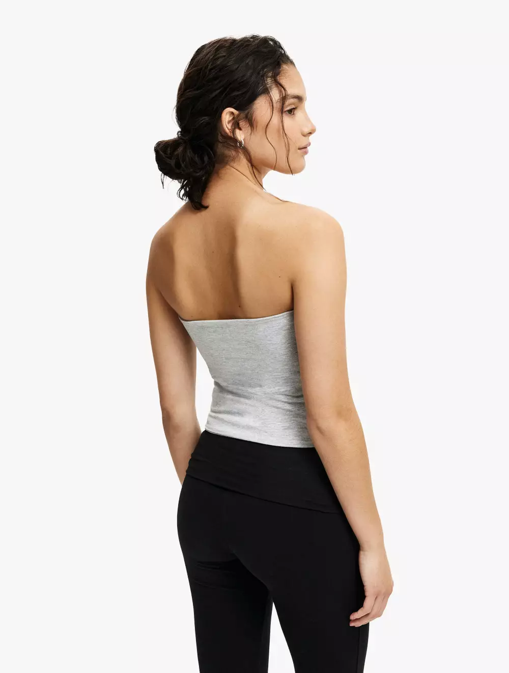 Cotton On - Atasan - All Day Tube Top - Grey Marle