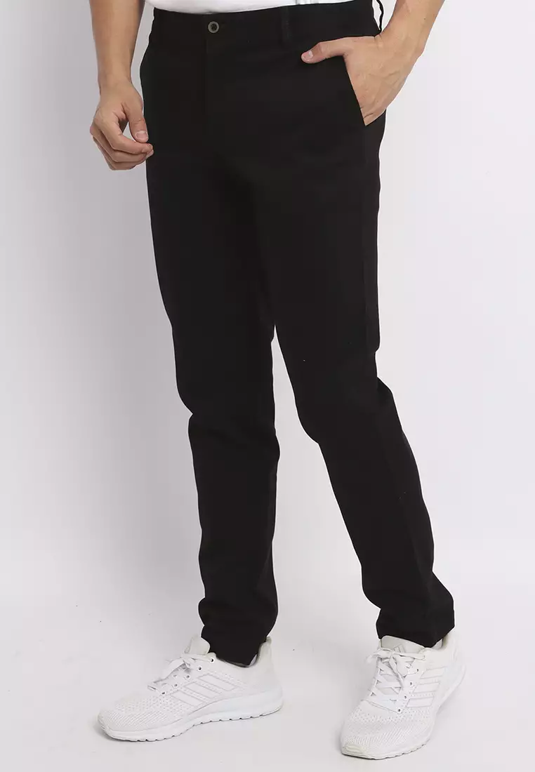 MAGINOT BEAL BLACK Celana Chinos Slim Fit Stretch