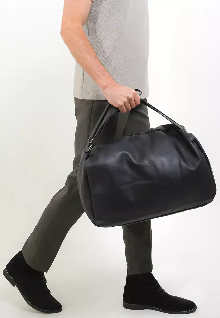 Distressed Leather Concept Duffel Bag