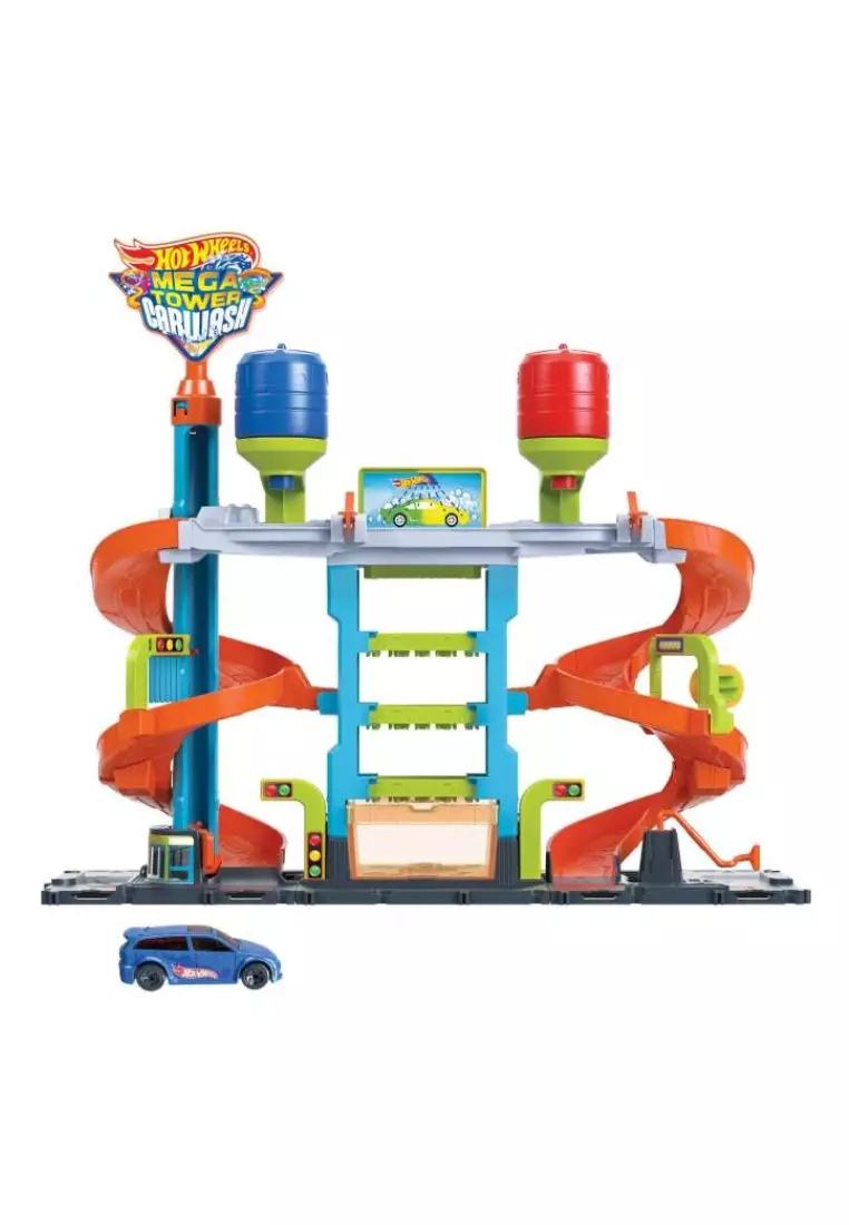 Hot Wheels City Mega Car Wash With 1 Color Shifters Car
