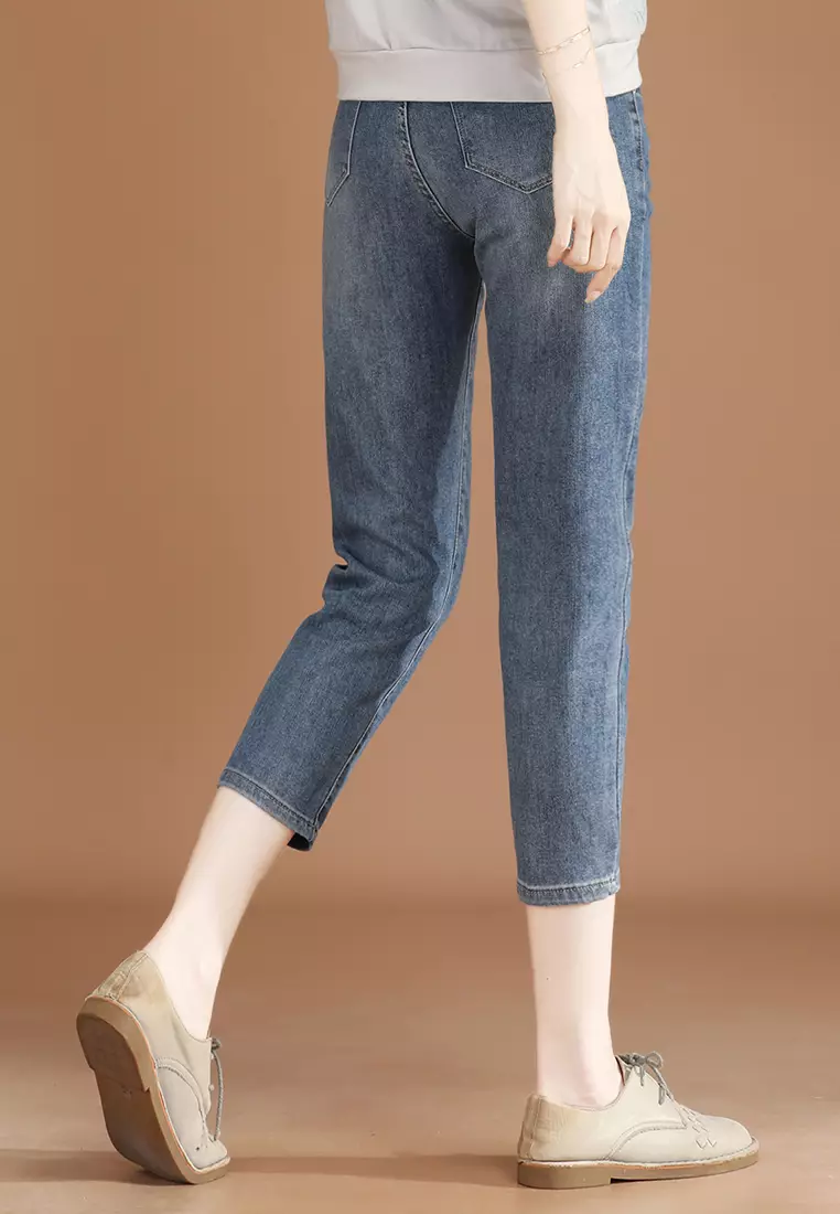 Buy A-IN GIRLS All-Match Cropped Jeans Online