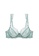 ZITIQUE green Women's Summer Sexy 3/4 Cup Ultra-thin See-through Lace Lingerie Set (Bra And Underwear) - Green FA868US5746FA7GS_2