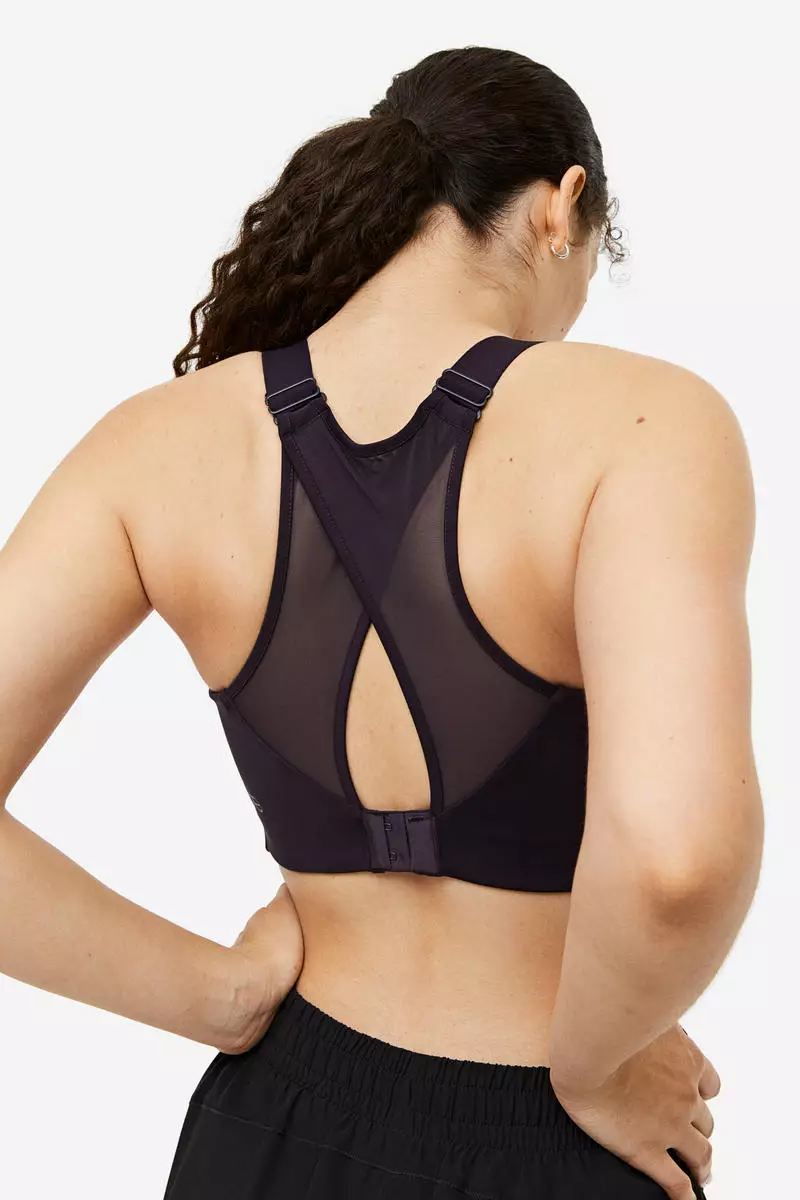 Medium support sports bra in DryMove™ - Black - Ladies