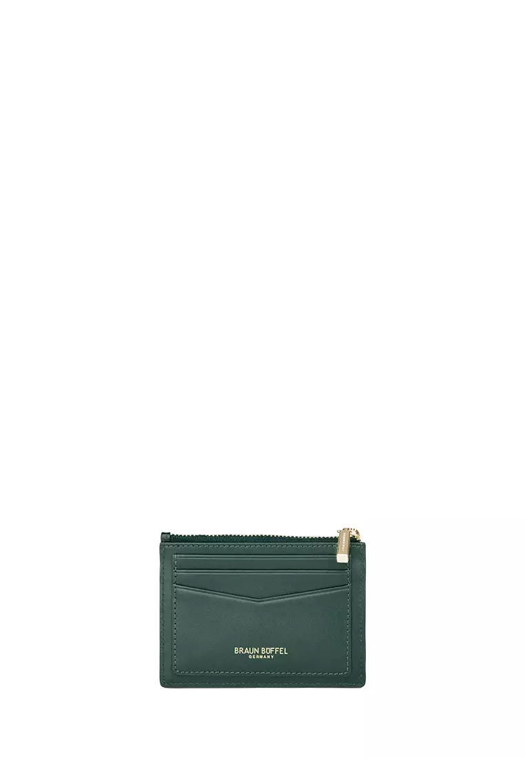 Ville Coin Holder With External Card Slots In Evergreen