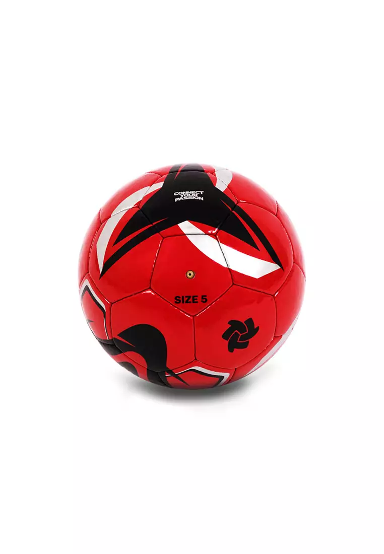 Tiento Bola Sepak Red Soccer Football Spinner Red Ball Size 5 Include Pentil