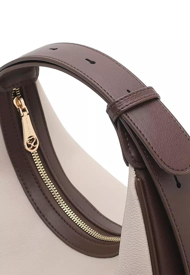 Women's Shoulder Bag / Sling Bag / Crossbody Bag (單肩包 / 斜孭袋) - 米黃色 / 棕色