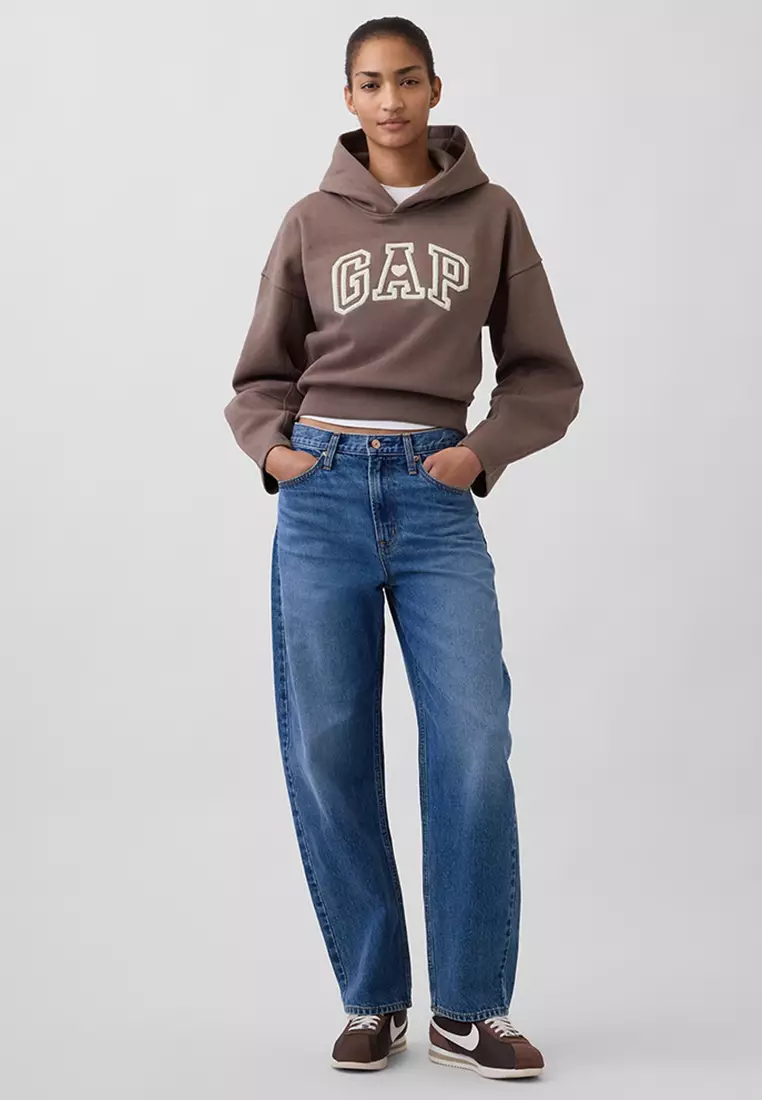 Logo Barrel Sleeve Hoodie