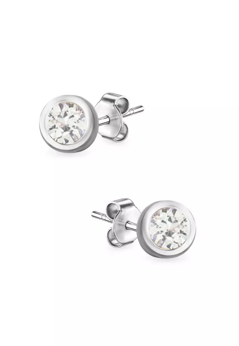 White sapphire earring best sale