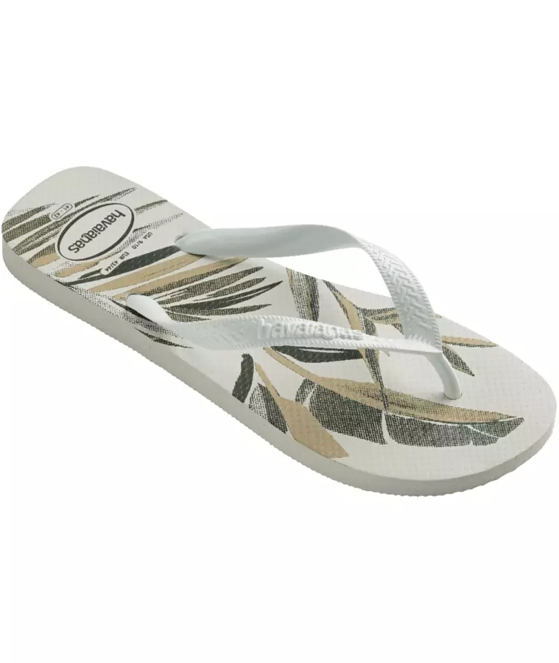 Havaianas 7153 Top Aloha White/White/Green Olive - Sandal Pria
